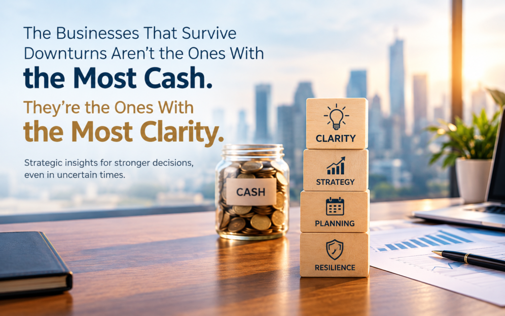 The Businesses That Survive Downturns Aren’t the Ones With the Most Cash. They’re the Ones With the Most Clarity.